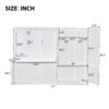 Queen Size Murphy Wall Bed With Closet, Space Saving Design - White - Image 13