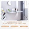 Laundry Room Folding Table Wall Mounted Folding Table For Small Spaces, Fold Down Desk, Workbench, Addition To Garage & Shed - White - Image 6