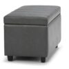 Darcy - Storage Ottoman Bench - Stone Gray - Image 4