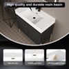 Minimalist 36" Freestanding Bathroom Vanity With Resin Sink And Storage Cabinet - Dark Oak - Image 11