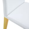 (Set of 4) Backrest Chairs With Gold Metal Legs A Perfect Match, Suitable For Minimalist And Contemporary Home Decor Styles - White / Gold - Image 13
