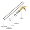 Contemporary Single Handle Lavatory Basin Faucet Durable Brass - Brushed Gold - Image 3