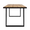 Outdoor Dining Table With U Shape Legs And Slat Top Table - Teak - Image 4