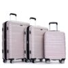 3 Piece Luggage Sets Pc Lightweight & Durable Expandable Suitcase With Two Hooks, Double Spinner Wheels, Tsa Lock, (21/25/29) - Sand - Image 9