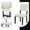 Topmax - 5 Piece Modern Round Dining Table Set Pedestal Kitchen Table Set With 4 Upholstered Dining Chairs For Studio, Apartment, Small Places - Black - Image 3