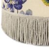 Yolanda - Tropical Floral Round Upholstered Accent Ottoman - Beige / Ivory - Image 7