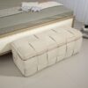 Upholstered Fabric Storage Ottoman Bench With Safety Hinge For Bedroom & Living Room - Beige - Image 8