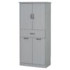 Stylish Bathroom Storage Cabinet With 2 Laundry Baskets - Gray - Image 13