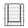 53.94" 6 Panels Heavy Duty Metal Playpen With Door, Dog Fence Pet Exercise Pen For Outdoor, Indoor - Black - Image 9