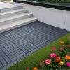 Interlocking Deck Tiles, 44 Pack Patio Deck Tiles, XSquare Waterproof Outdoor All Weather Use, Patio Decking Tiles For Poolside Balcony Backyard - Dark Gray - Image 2