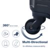 3 Piece Luggage Sets, Lightweight Suitcase With Two Hooks, Spinner Wheels, Tsa Lock, (20/24/28) - Black - Image 5