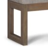 Milltown - Footstool Small Ottoman Bench - Distressed Gray Taupe - Image 4