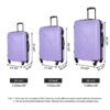 3 Piece Luggage Sets Lightweight Suitcase With Two Hooks, Spinner Wheels, Tsa Lock, (20/24/28) - Light Purple - Image 17