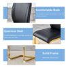 Luxurious And Minimalist Chair Covers, 2 High Elasticity Dining Chairs Arched Legs - Black / Gold - Image 7