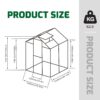 Newly Marketed Gain Height Windproof Aluminum Greenhouse 6 X 4 Ft Polycarbonate Greenhouse Raised Base And Anchor Aluminum Heavy Duty Walk - In Greenhouses For Outdoor Backyard In All Season - Green - Image 6