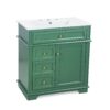 30" Bathroom Vanity With Sink, 1 Tip Out Drawer, 3 Drawers, Door Shelf, Soft Closing Door - Green - Image 12