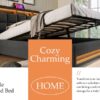 Full Size Upholstered Platform Bed With A Hydraulic Storage System, LED And USB Charging (Without Mattress) - Gray - Image 18