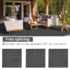 Plastic Interlocking Deck Tiles, (Set of 44), Patio Flooring Outdoor Waterproof All Weather Use For Garden Poolside Front / Back Yard - Light Gray - Image 9
