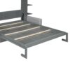 Queen Size Murphy Bed Space Saving Wall Bed With Sofa - Gray - Image 9