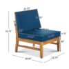 Perla - 5 Pieces Sofa Set - Blue - Image 14
