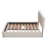 Queen Size Upholstered Platform Bed With 2 Drawers And 1 Twin Long Trundle - Dark Beige - Image 5