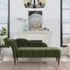 Samuel - Tufted Roll Arm Chaise Lounge - Olive Green - Image 11