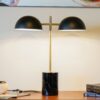 Nova - Hydro Table Lamp With On / Off Switch Double Lamp - Black / Gold / Marble - Image 8