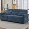 2 In 1 Sofa, 3 Seater Sofa With Sofa Bed And Reversible Recliner - Blue - Image 10