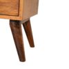 4 Drawer Multi Bedside Table - Chestnut - Image 9