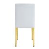 (Set of 4) Backrest Chairs With Gold Metal Legs A Perfect Match, Suitable For Minimalist And Contemporary Home Decor Styles - White / Gold - Image 12