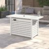 Propane / Natural Gas Outdoor, Fire Pit Table With Lid - White - Image 3