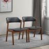 Enzo - Dining Chair (Set of 2) - Black / Brown - Image 6