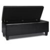 Afton - Storage Ottoman Bench - Midnight Black - Image 2