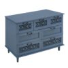 7 Drawer Cabinet, American Furniture, Suitable For Bedroom, Living Room, Study - Blue - Image 11