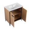 30" Bathroom Vanity Base With Basin And Storage Cabinet - Oak - Image 15