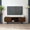 Alexa - Mid-Century Modern Style TV Stand - Dark Brown / Wood - Image 6