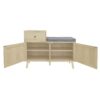 2 Door Shoe Cabinet With 1 Drawer, Freestanding Modern Shoe Storage Cabinet, For Entryway - Natural - Image 16