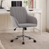 Adjustable Office Chair, Ergonomic Swivel Chair With Comfortable Backrest Seat - Gray - Image 8