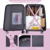 Luggage Set Of 5 Pieces, Expandable Hard Pc Luggage Set With Tsa Lock For Rotating Wheels, Lightweight Rolling Luggage - Pink - Image 7