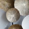 Metal Contemporary Wall Decor Accent, Large Hanging Sculpture For Bedroom Entryway Living Room - Golden / White - Image 6