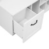 5 In 1 Entryway Bench With Coat Rack, 7 Sturdy Hooks, 2 Spacious Drawers And Adjustable Shelves, Wide Hall Tree With Metal Handles For Hallway - White - Image 20
