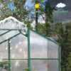 Newly Marketed Gain Height Windproof Aluminum Greenhouse 6 X 6 Ft Polycarbonate Greenhouse Raised Base And Anchor Aluminum Heavy Duty Walk - In Greenhouses For Outdoor Backyard In All Season - Green - Image 5