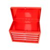 Rolling Tool Chest, 5 Drawer Tool Box Organizer With Lockable Wheels & Sliding Drawers & Detachable Top & Adjustable Shelf, Tool Storage Cabinet For Garage Workshop - Red - Image 11