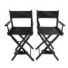 Casual Home Director's Chair, Foldable Style, Suitable For Adults (Set of 2) - Black - Image 2