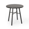 3 Piece Metal Bistro Set With 2 Curved Armrest Chairs - Black - Image 6