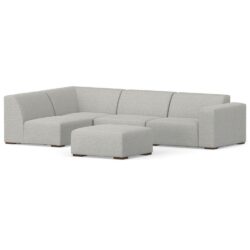 Rex - Left Sectional Sofa And Ottoman - Gray