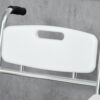Homcom - Shower Commode Wheelchair, Padded Seat, 330 Lbs - White - Image 8