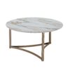 Aziz - Sintered Stone Top Round Coffee Table - White - Image 2