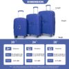 Expandable Hardshell Suitcase Double Spinner Wheels Pp Luggage Sets Lightweight Durable Suitcase & Tsa Lock, 3 Piece Set (20/24/28) - Navy - Image 3