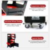 4 Level Multi Purpose Trolley For Diagnostics - Black / Red - Image 12